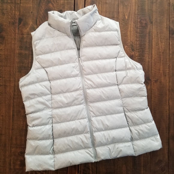 Eddie Bauer Jackets & Blazers - Eddie Bauer Down Puffer Vest 2XL XXL Heather Gray Plus Size
